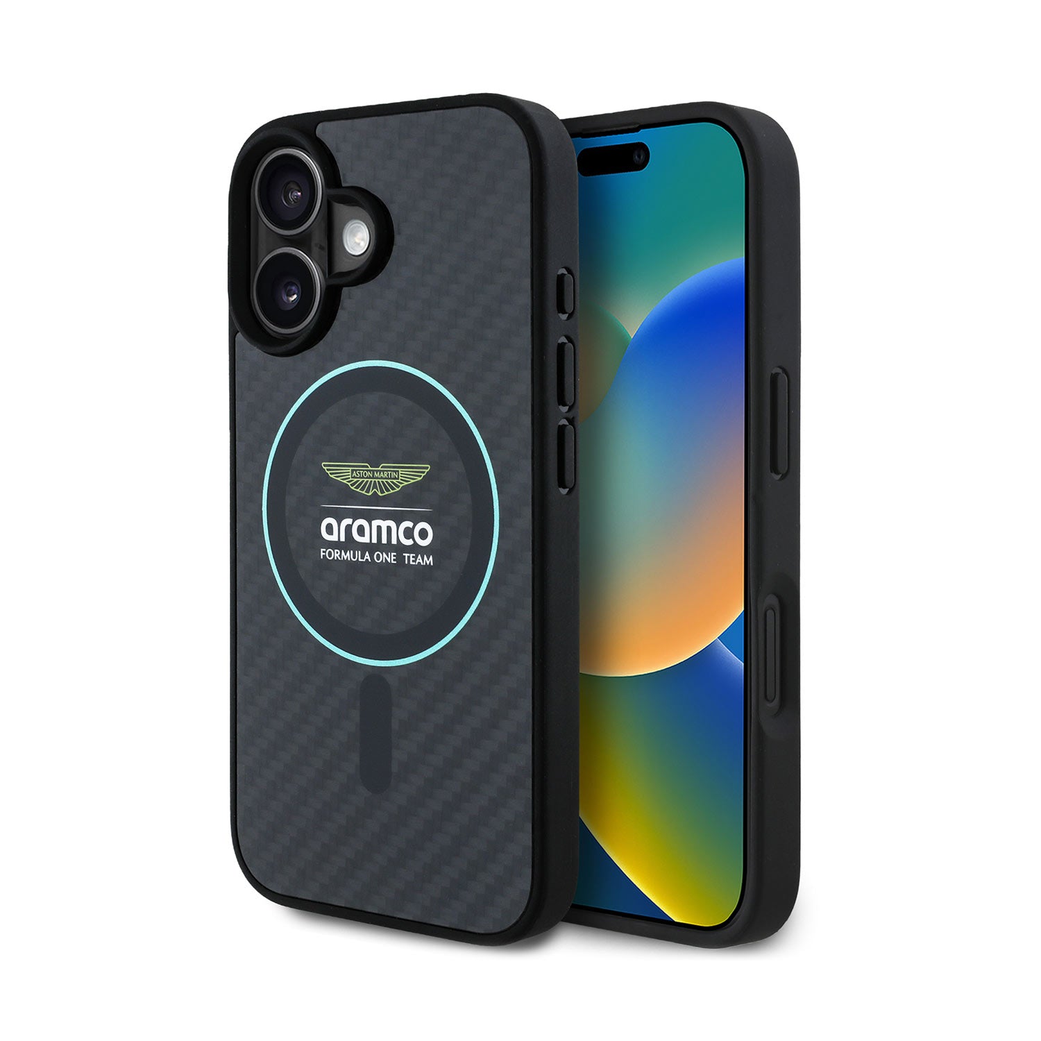 Real Carbon AMF1 Logo iPhone Case - Aston Martin F1 - Fueler™ - ARHMP16SFCIK-8080 - fueler.store - Accessories & Gifts