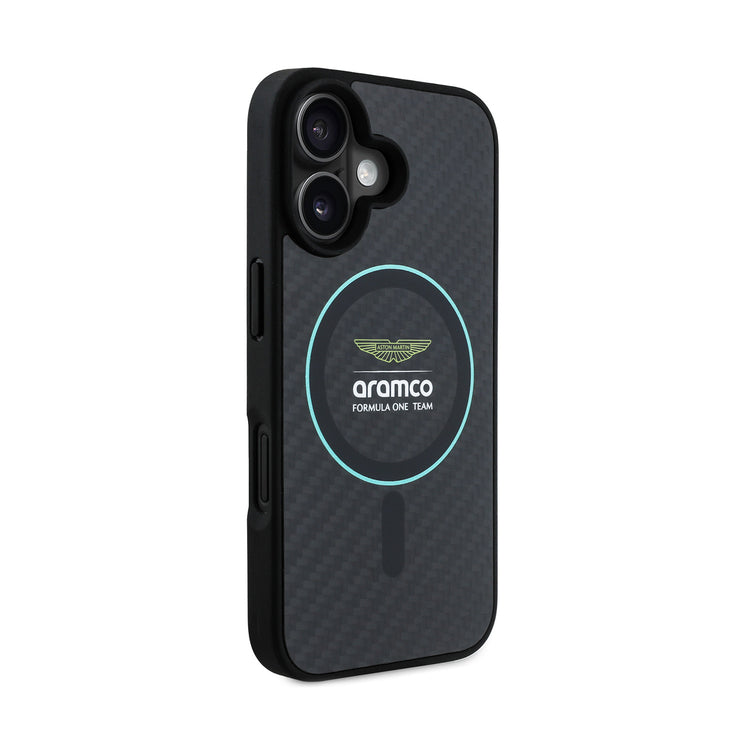 Real Carbon AMF1 Logo iPhone Case - Aston Martin F1 - Fueler™ - ARHMP16SFCIK-8080 - fueler.store - Accessories & Gifts