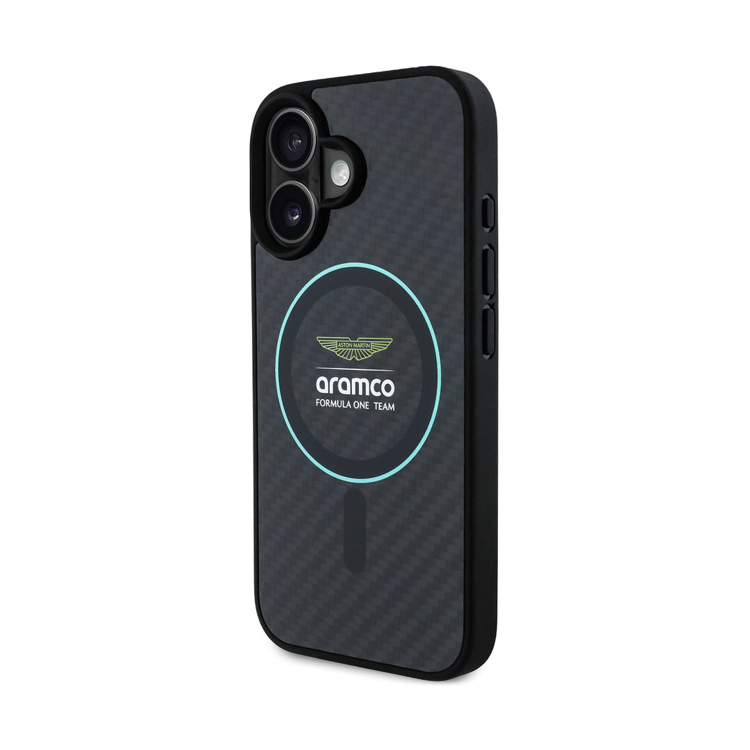 Real Carbon AMF1 Logo iPhone Case - Aston Martin F1 - Fueler™ - ARHMP16SFCIK-8080 - fueler.store - Accessories & Gifts