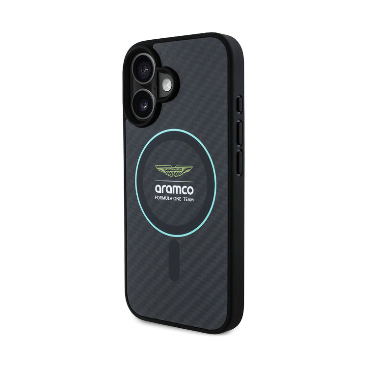 Real Carbon AMF1 Logo iPhone Case - Aston Martin F1 - Fueler™ - ARHMP16SFCIK-8080 - fueler.store - Accessories & Gifts