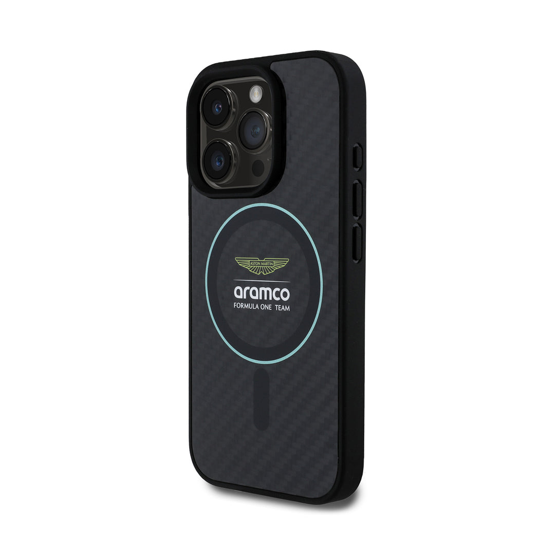 Real Carbon AMF1 Logo iPhone Case - Aston Martin F1 - Fueler™ - ARHMP16SFCIK-8080 - fueler.store - Accessories & Gifts