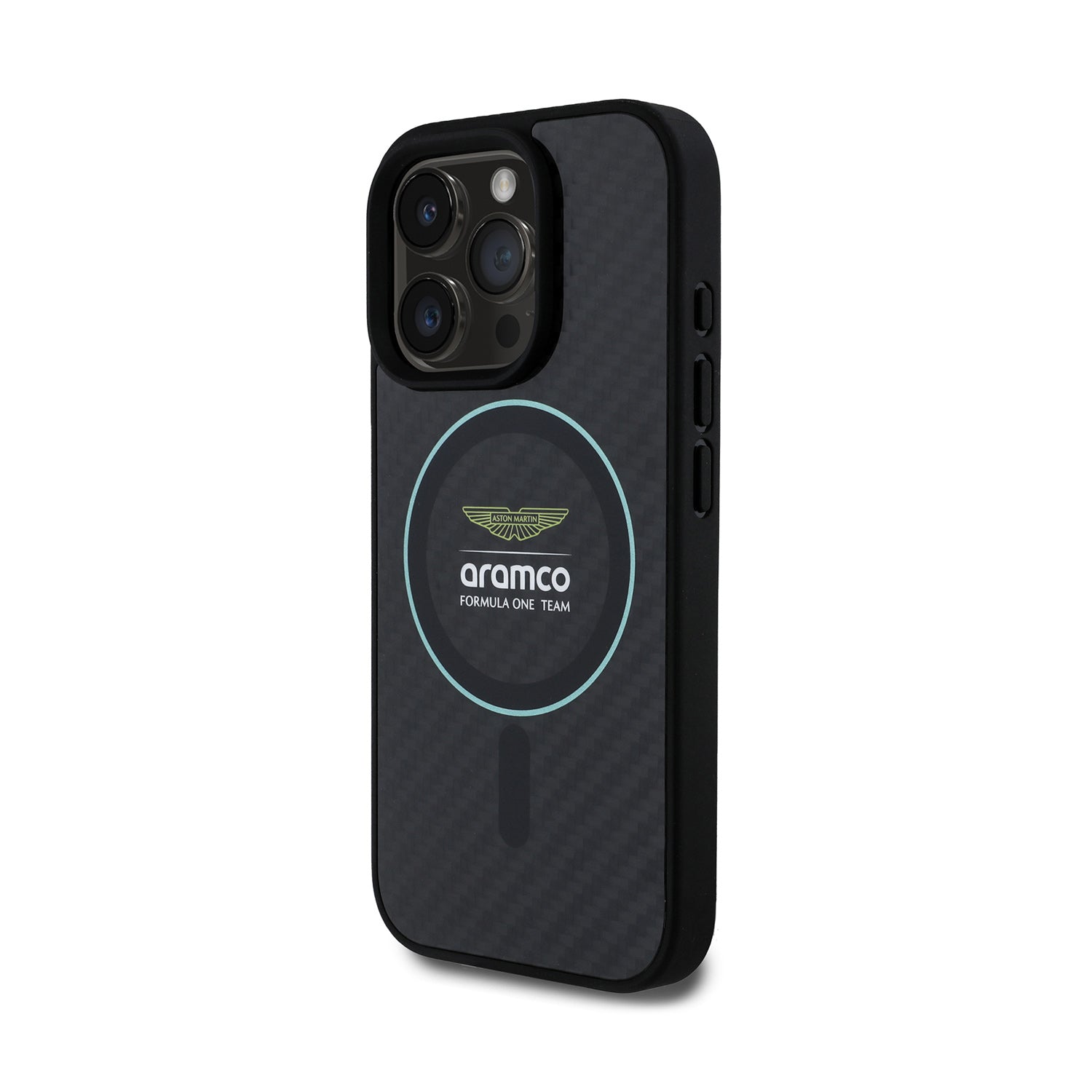 Real Carbon AMF1 Logo iPhone Case - Aston Martin F1 - Fueler™ - ARHMP16SFCIK-8080 - fueler.store - Accessories & Gifts