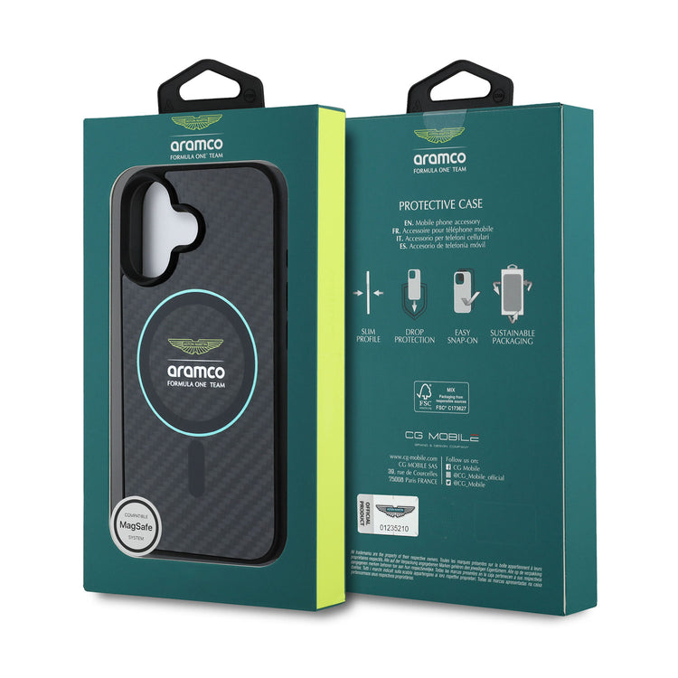 Real Carbon AMF1 Logo iPhone Case - Aston Martin F1 - Fueler™ - ARHMP16SFCIK-8080 - fueler.store - Accessories & Gifts