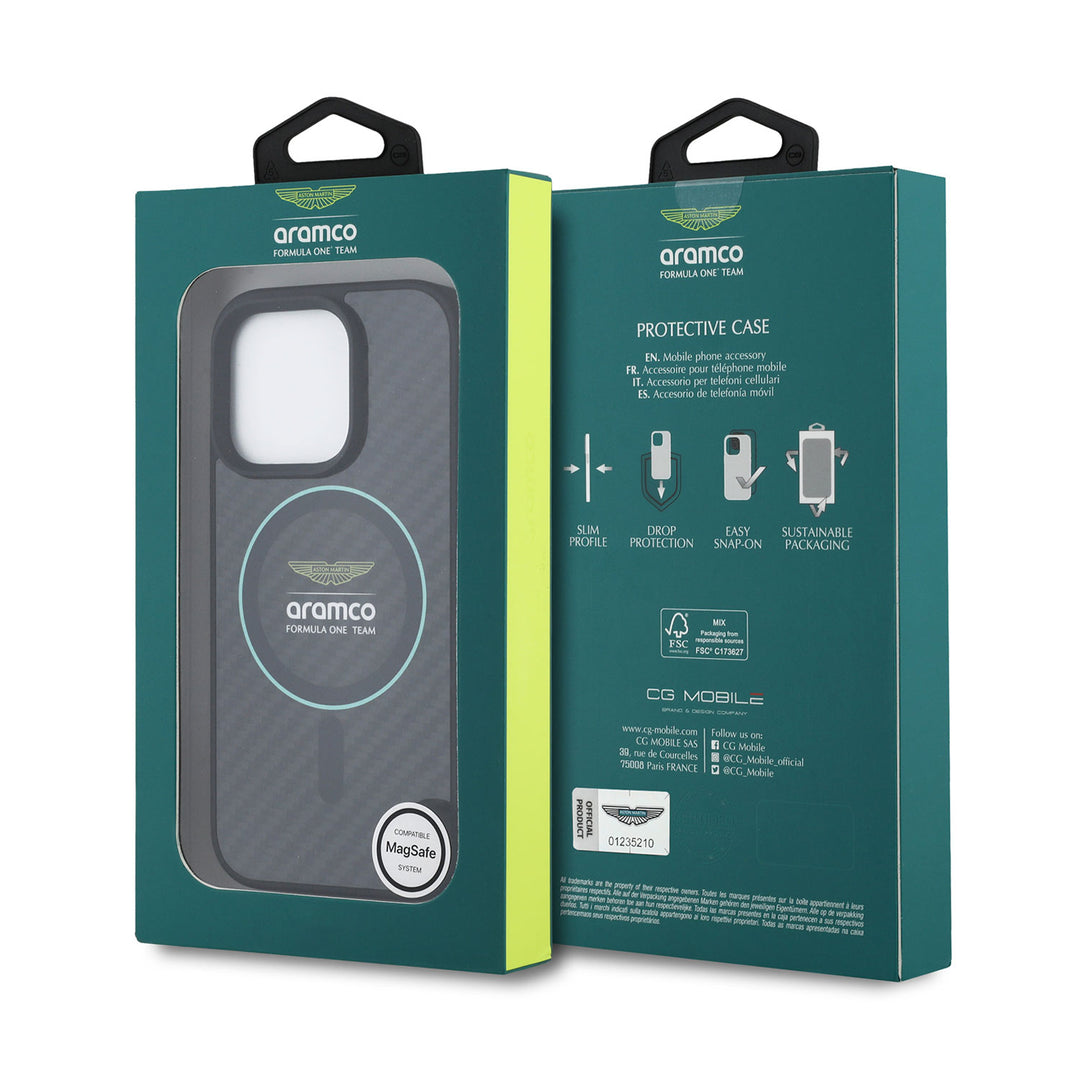 Real Carbon AMF1 Logo iPhone Case - Aston Martin F1 - Fueler™ - ARHMP16XFCIK-8110 - fueler.store - Accessories & Gifts