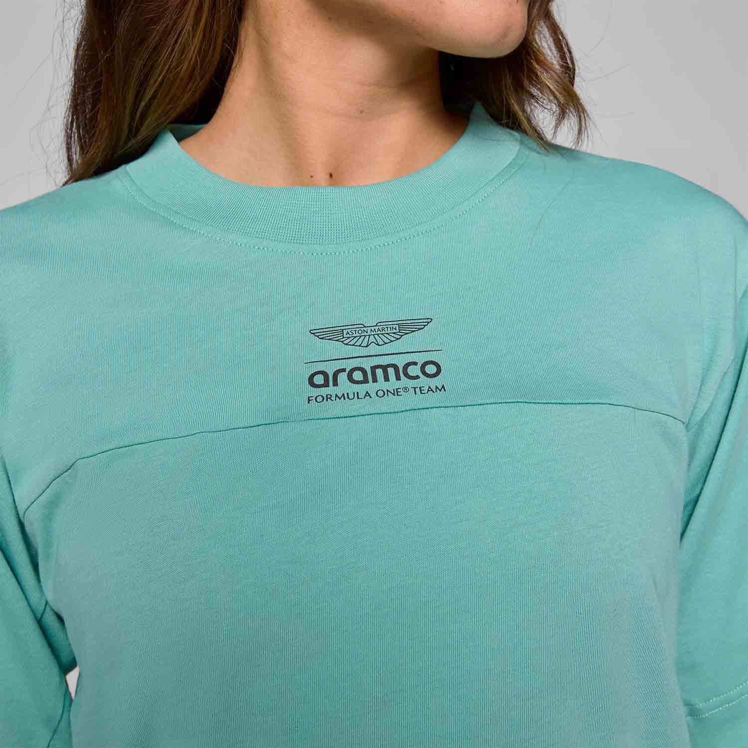 Women Cropped T-Shirt - Aston Martin F1 - Fueler™ - 701232505001802 - fueler.store - T-Shirt