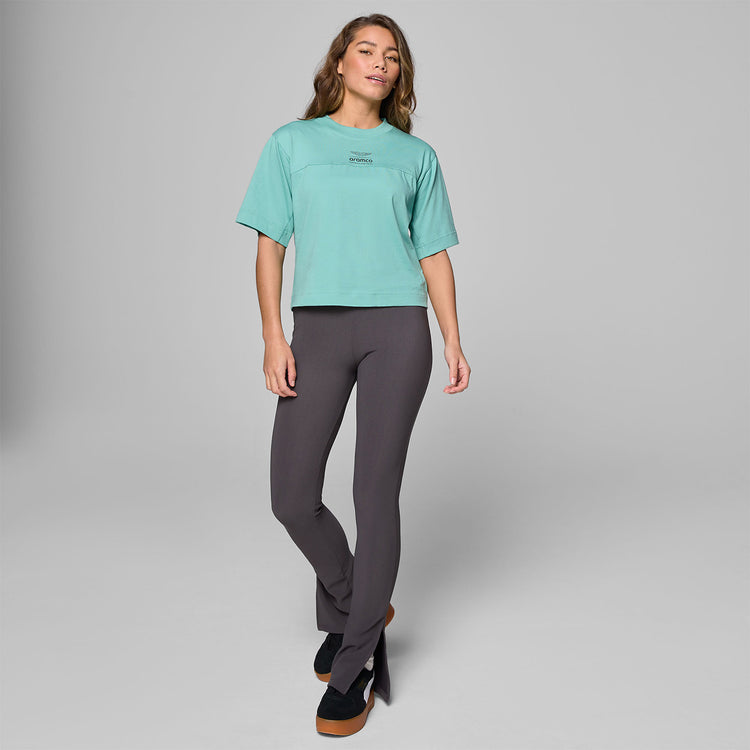 Women Cropped T-Shirt - Aston Martin F1 - Fueler™ - 701232505001802 - fueler.store - T-Shirt