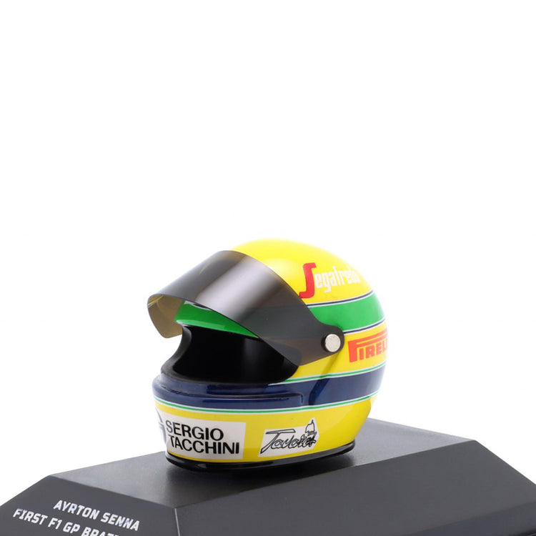 Ayrton Senna N19 Brazilian GP 1:8 Minichamps Helmet - Ayrton Senna - Fueler™ - 540308419 - fueler.store - Mini Helmet