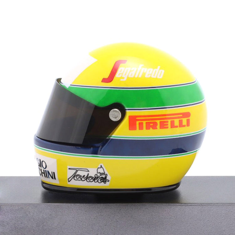 Ayrton Senna N19 Brazilian GP 1:8 Minichamps Helmet - Ayrton Senna - Fueler™ - 540308419 - fueler.store - Mini Helmet