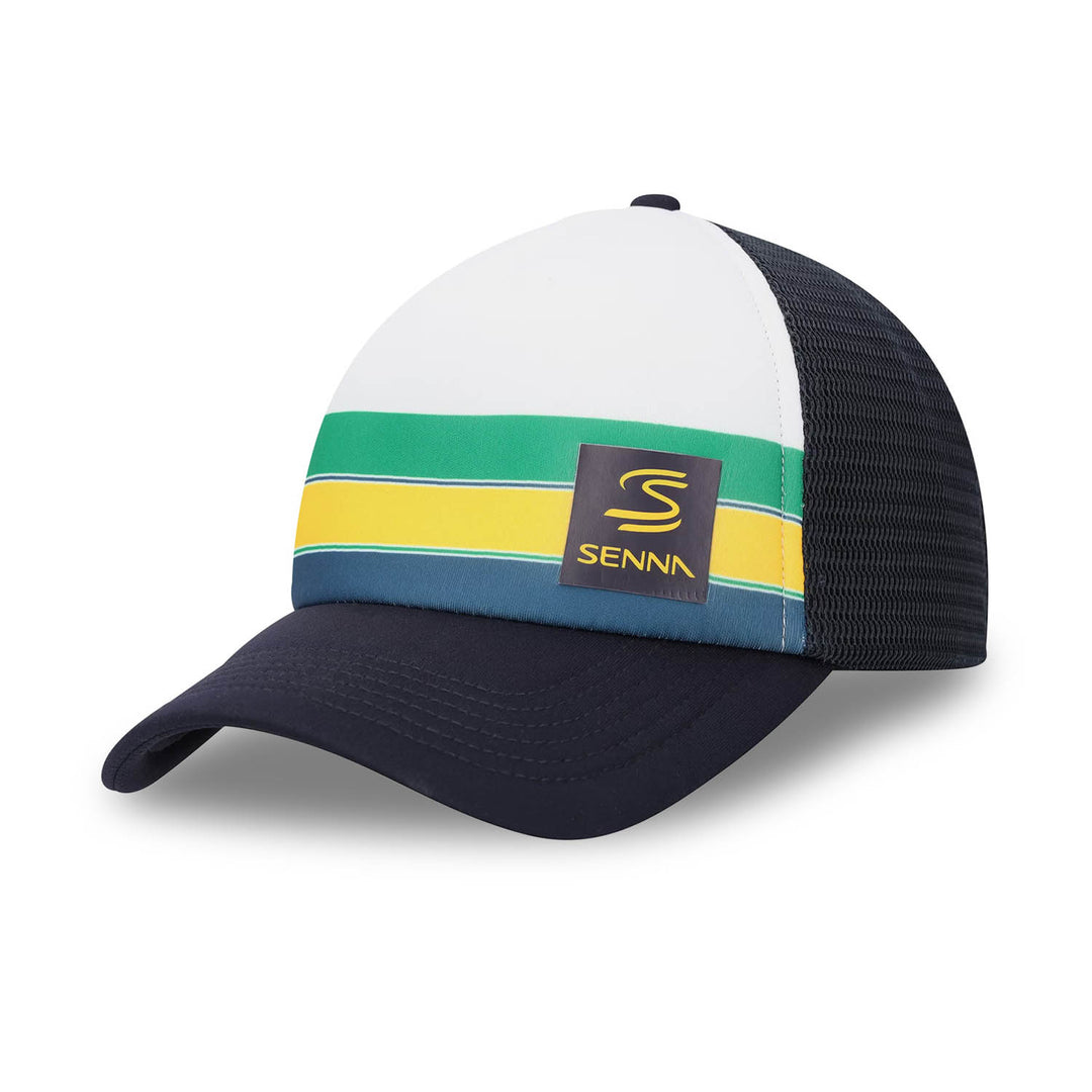 Ayrton Senna - Helmet Badge Cap - Cap - Fueler™ 