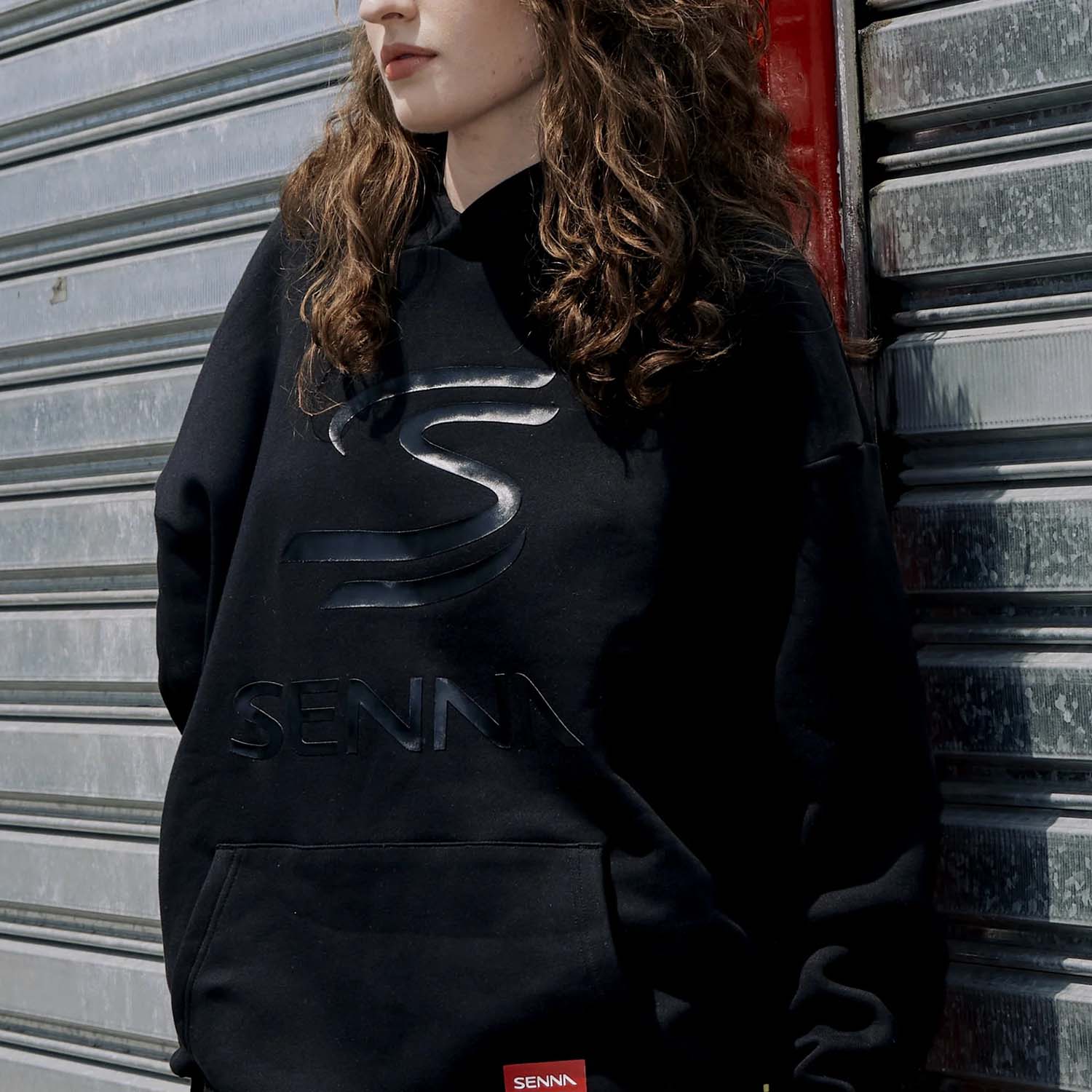 Ayrton Senna - Oversized Logo Hoody - Hoody - Fueler™ 