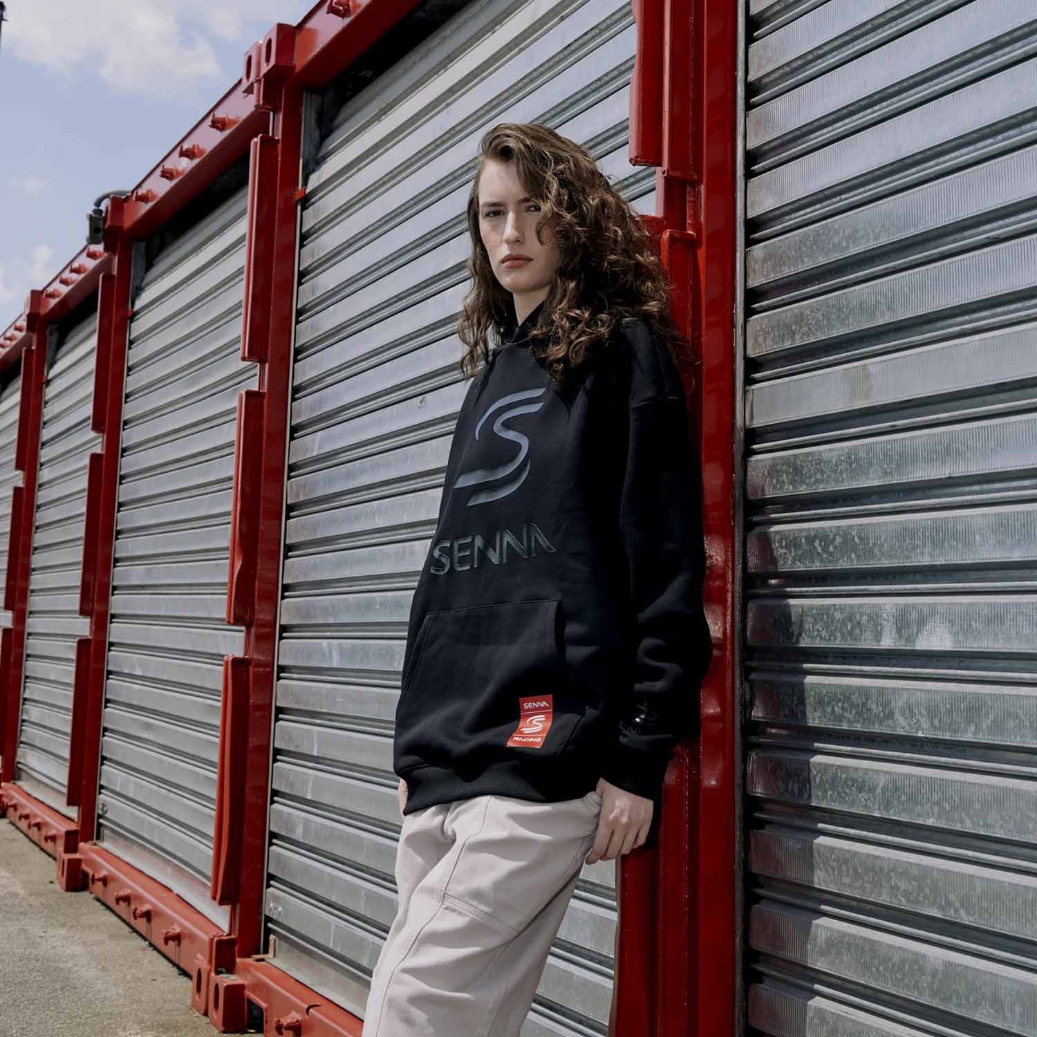 Ayrton Senna - Oversized Logo Hoody - Hoody - Fueler™ 