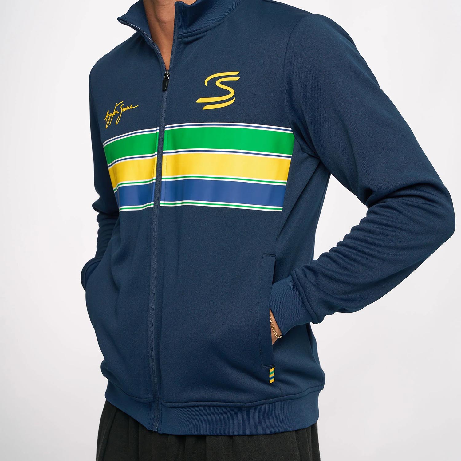 Ayrton Senna - Retro Stripe Jacket - Jacket - Fueler™ 