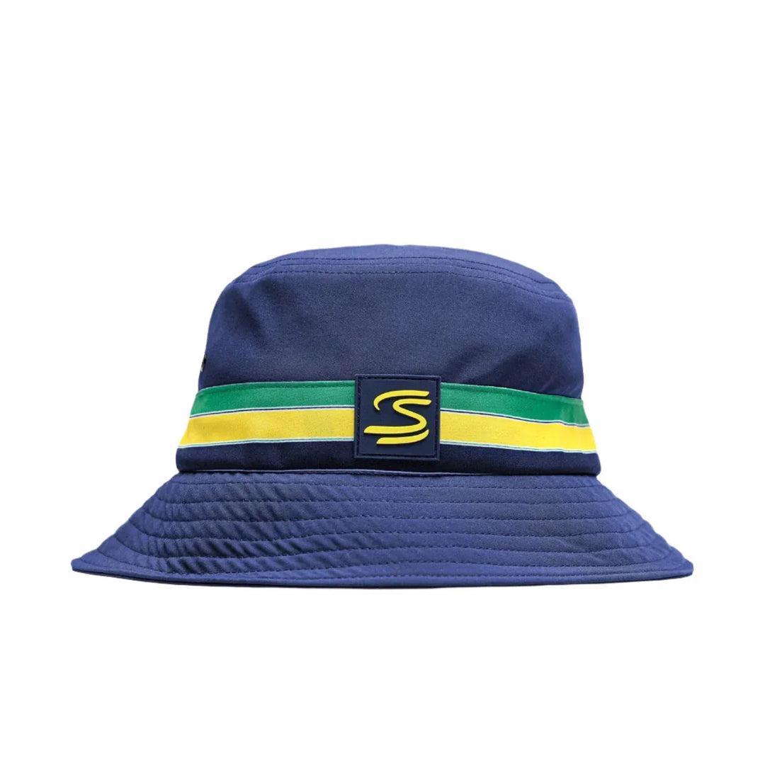 Stripe Bucket Hat - Ayrton Senna - Fueler™ - ASLE10902-NVY - fueler.store - Cap