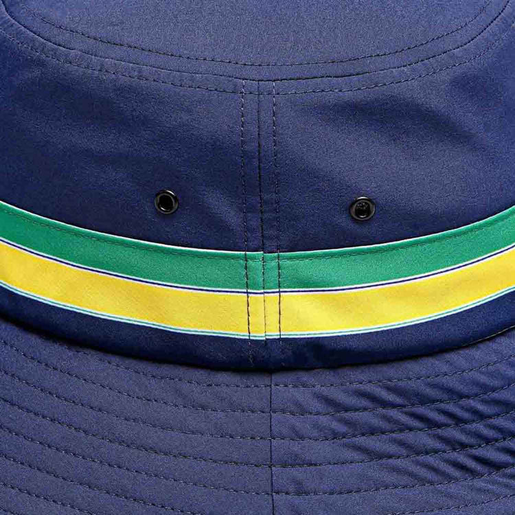 Stripe Bucket Hat - Ayrton Senna - Fueler™ - ASLE10902-NVY - fueler.store - Cap