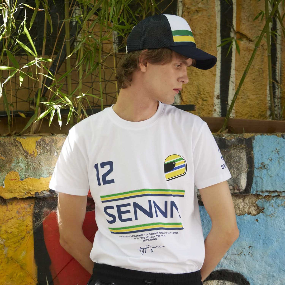 Ayrton Senna - Stripe T-Shirt - T-Shirt - Fueler™ 