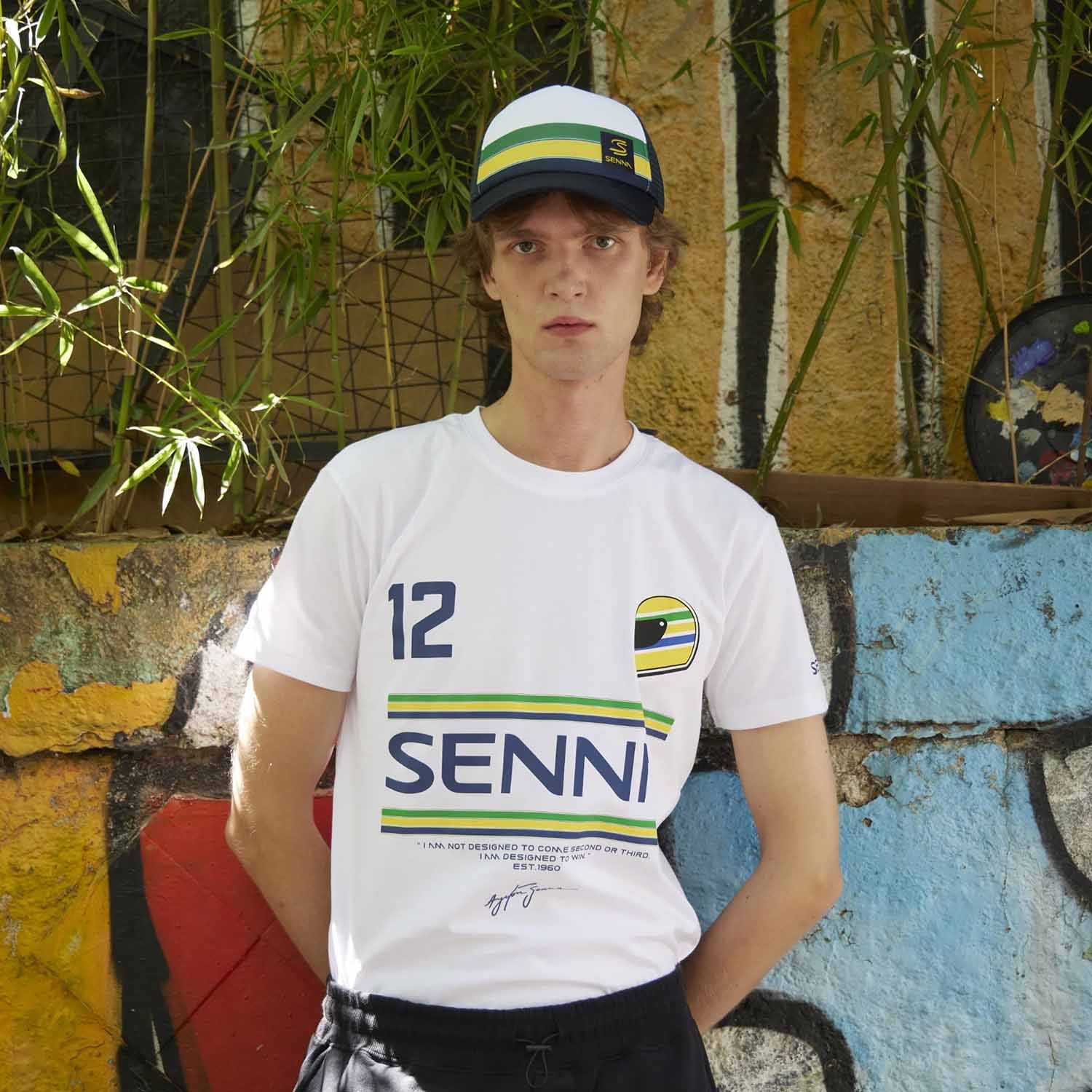 Ayrton Senna - Stripe T-Shirt - T-Shirt - Fueler™ 