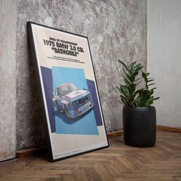 BMW Motorsport - BMW 3.0 CSL "Batmobile" 1975 | BMW Art Car Series | Large - Poster - Fueler™ 
