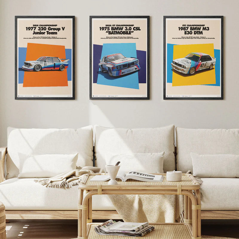 BMW Motorsport - BMW 3.0 CSL "Batmobile" 1975 | BMW Art Car Series | Large - Poster - Fueler™ 
