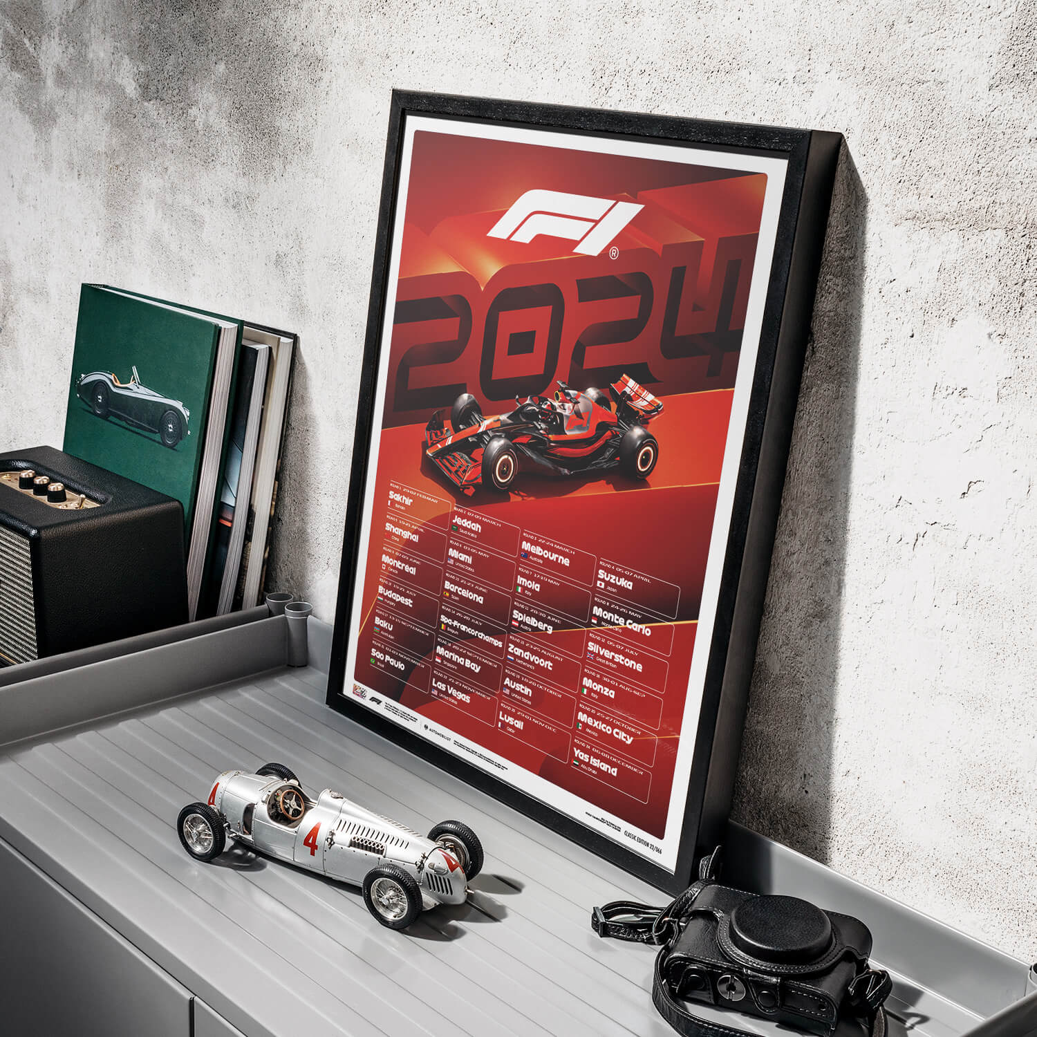 F1 World Championship Race Calendar - 2024 | Mini Edition - Formula 1 - Fueler™ 