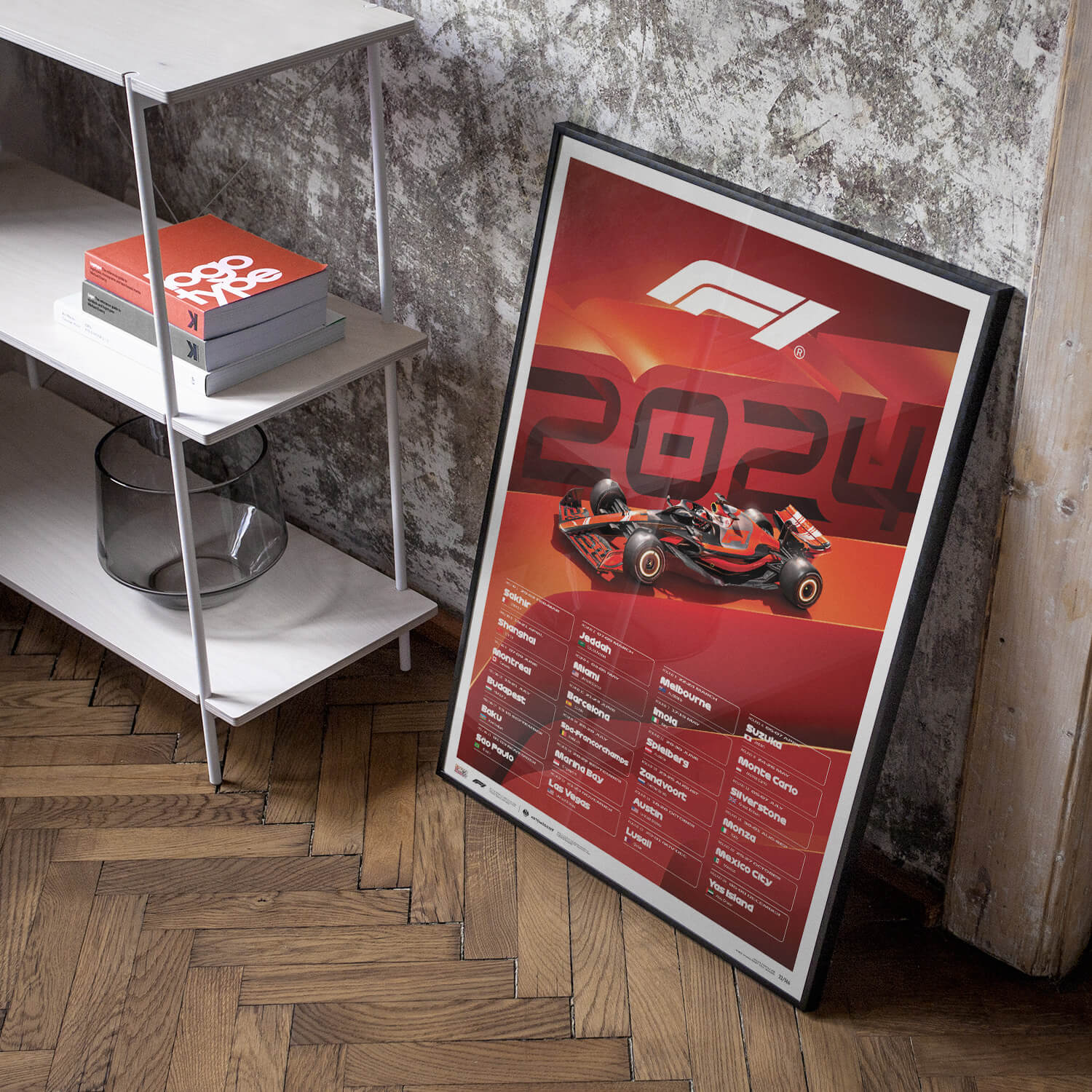 F1 World Championship Race Calendar - 2024 | Mini Edition - Formula 1 - Fueler™ - PROD01004806 - fueler.store - Poster