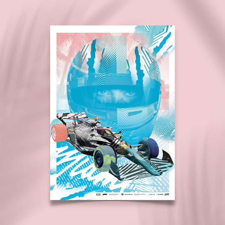 Formula 1 - Miami Edition | 2ALAS Artist Series Blue | Formula 1 Poster | Large - Poster - Fueler™ 
