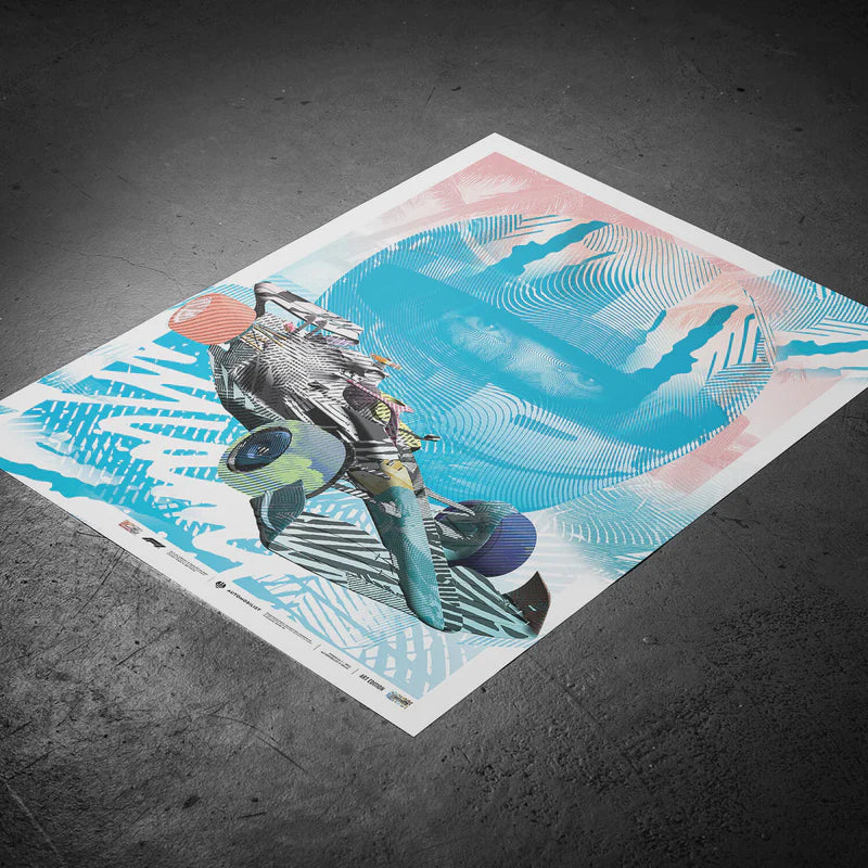 Miami Edition | 2ALAS Artist Series Blue | Formula 1 Poster | Large - Formula 1 - Fueler™ - PROD01004947 - fueler.store - Poster