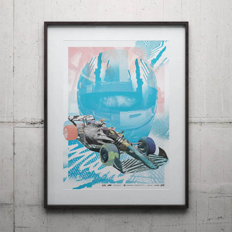 Miami Edition | 2ALAS Artist Series Blue | Formula 1 Poster | Large - Formula 1 - Fueler™ - PROD01004947 - fueler.store - Poster