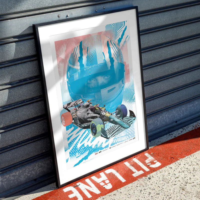 Miami Edition | 2ALAS Artist Series Blue | Formula 1 Poster | Large - Formula 1 - Fueler™ - PROD01004947 - fueler.store - Poster