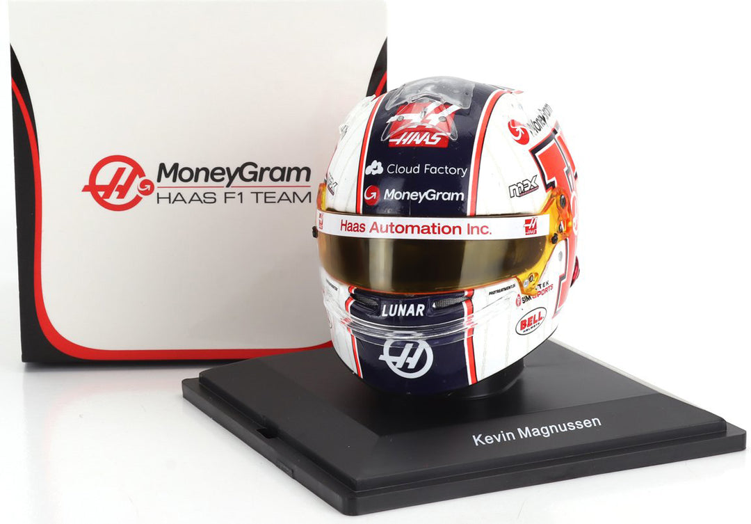 #20 Magnussen Miami GP 2023 Spark 1:5 Mini Helmet - Haas F1 - Fueler™ - 5HF099 - fueler.store - Collectibles