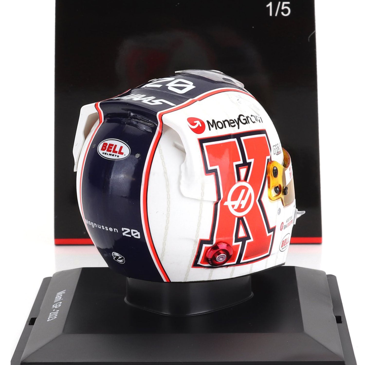 #20 Magnussen Miami GP 2023 Spark 1:5 Mini Helmet - Haas F1 - Fueler™ - 5HF099 - fueler.store - Collectibles