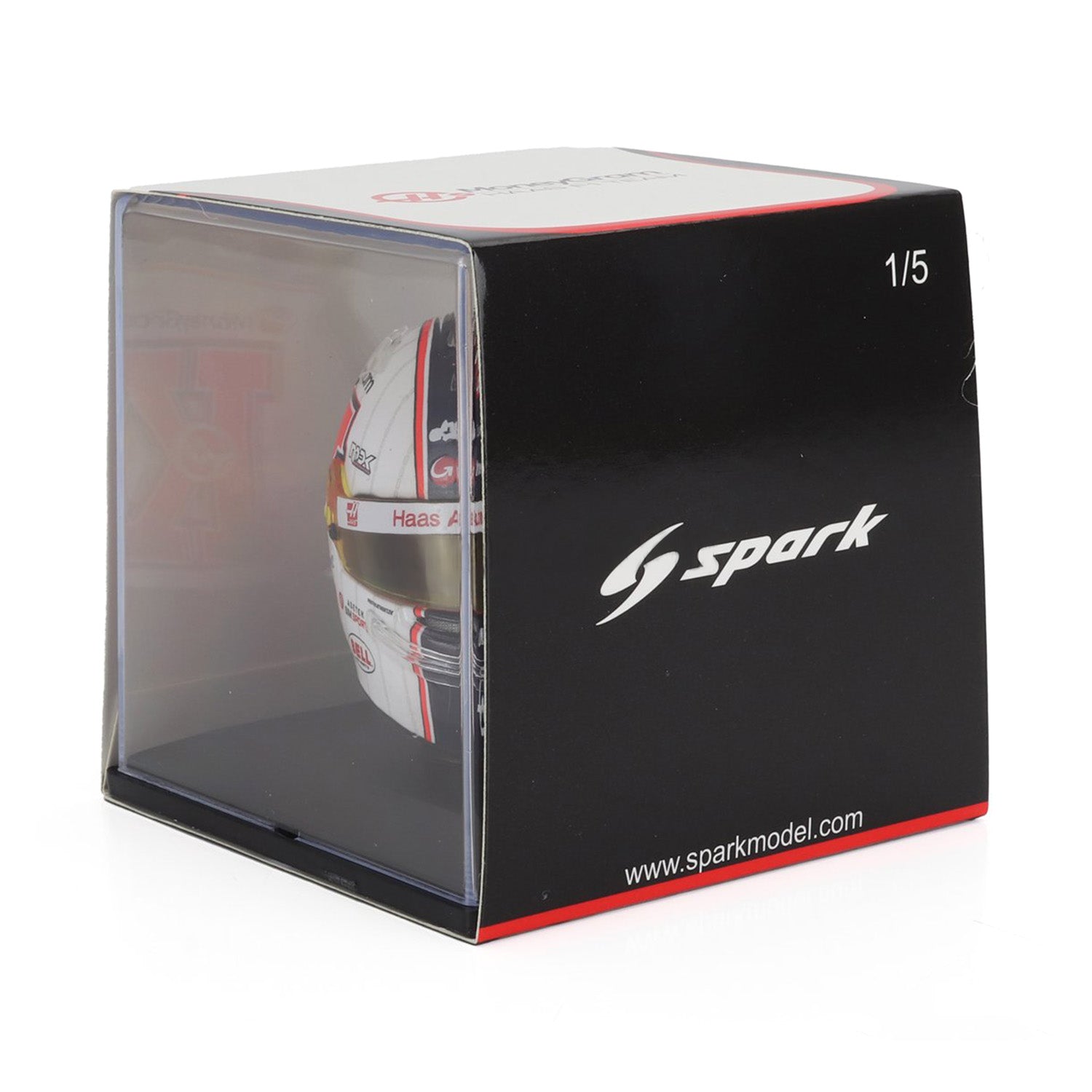 #20 Magnussen Miami GP 2023 Spark 1:5 Mini Helmet - Haas F1 - Fueler™ - 5HF099 - fueler.store - Collectibles