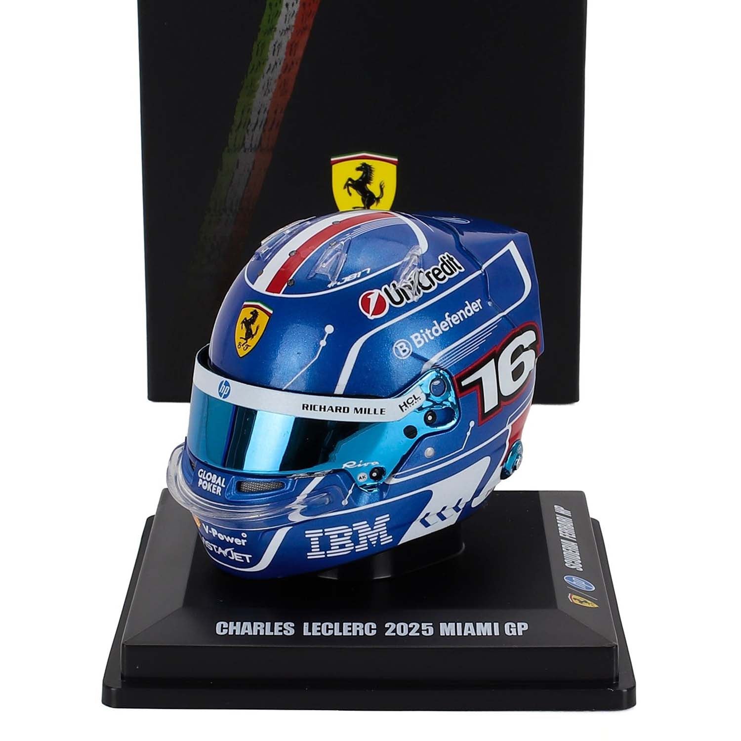 Scuderia Ferrari #16 Leclerc Miami GP 2025 1:5 Mini Helmet