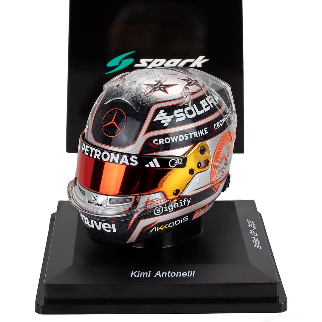 #12 Antonelli 2025 British GP 1:5 Mini Helmet #12 Antonelli 2025 British GP 1:5 Mini Helmet
