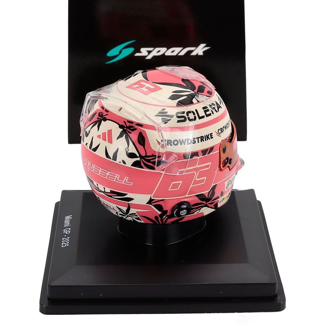 #63 Russell 2025 Miami GP 1:5 Mini Helmet