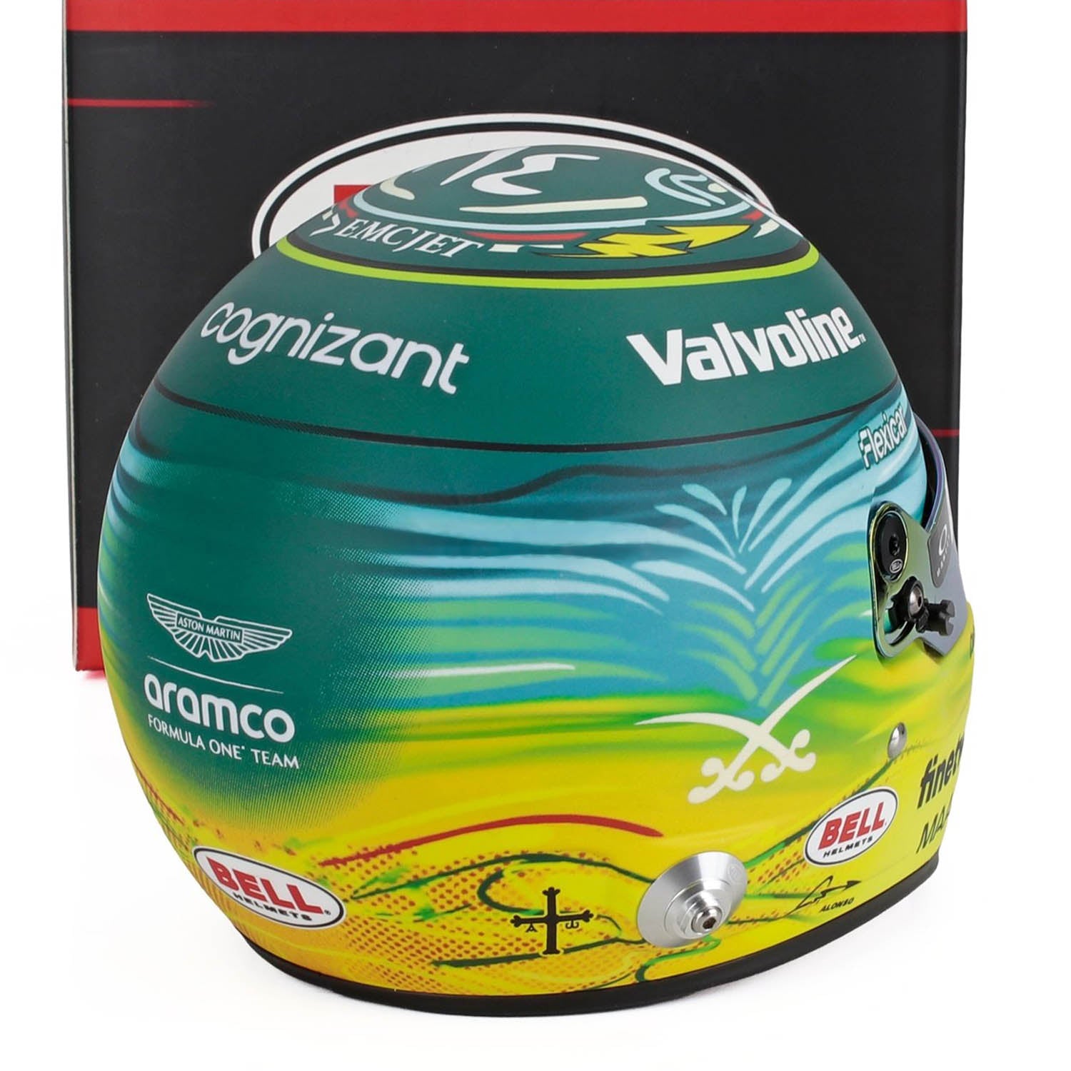 14 Alonso Saudi Arabian GP 2025 1:2 Mini Helmet – Fueler 14 Alonso Saudi Arabian GP 2025 1:2 Mini Helmet – Fueler