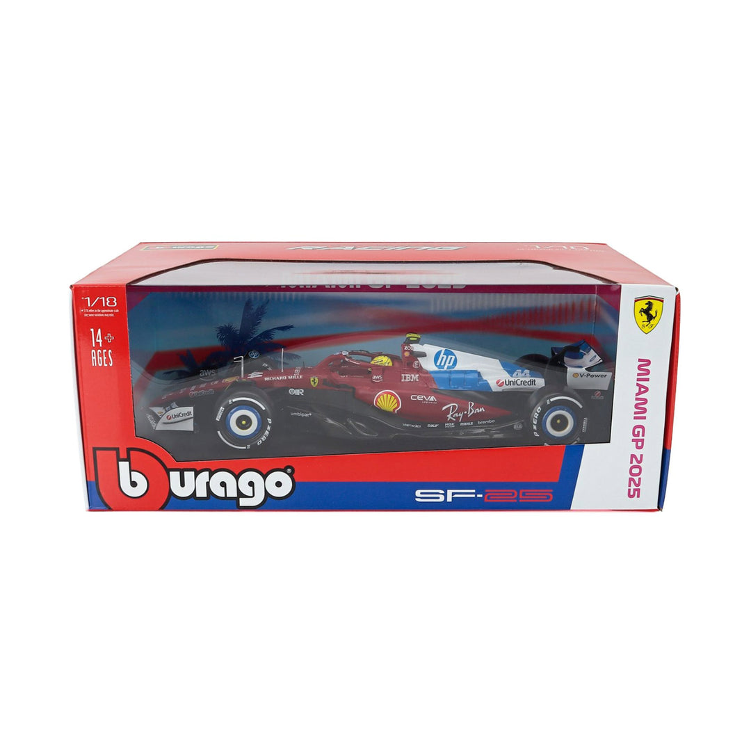 #44 Hamilton SF-25 Miami GP 2025 1:18 Car Model