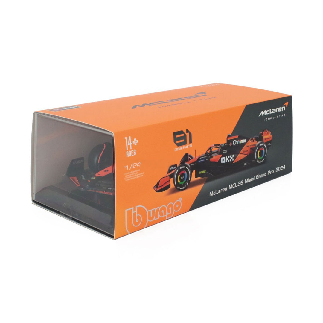 #81 Piastri MCL38 Miami GP 2024 1:24 Car Model