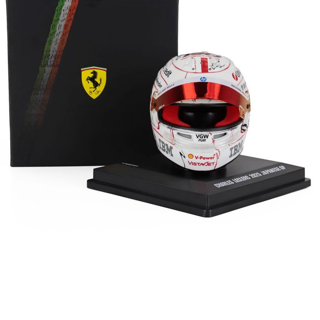 #16 Leclerc Japan GP 2025 1:5 Mini Helmet