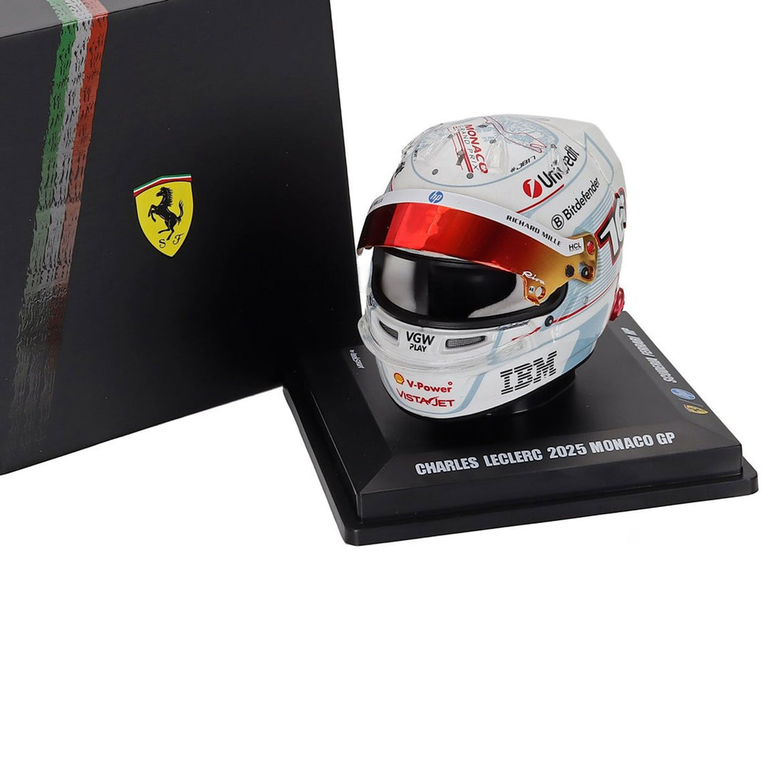 #16 Leclerc Monaco GP 2025 1:5 Mini Helmet