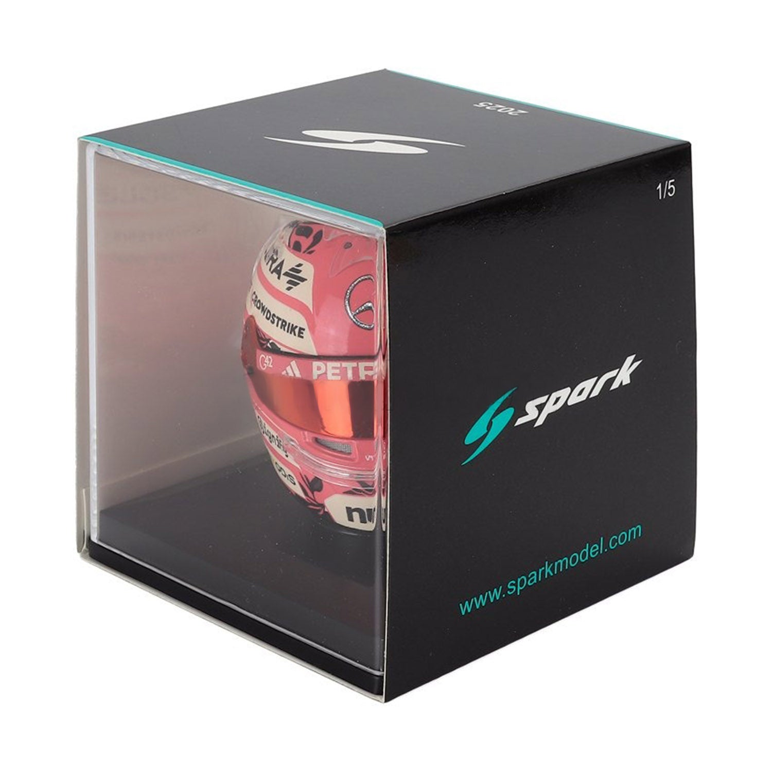 Mercedes-AMG Petronas #63 Russell 2025 Miami GP 1:5 Mini Helmet