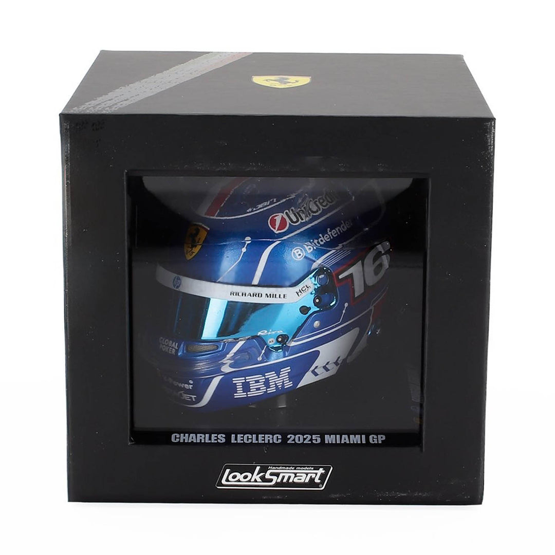 #16 Leclerc Miami GP 2025 1:5 Mini Helmet