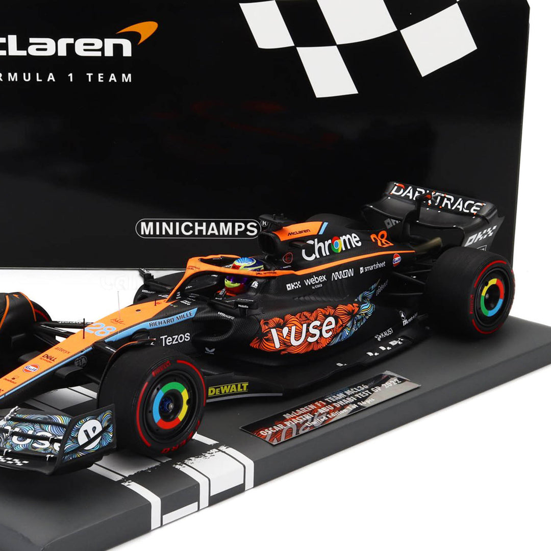 #28 Piastri MCL36 AbuDhabi GP 1:18 Minichamps Car Model - McLaren F1 - Fueler™ - 537221828 - fueler.store - Car Model