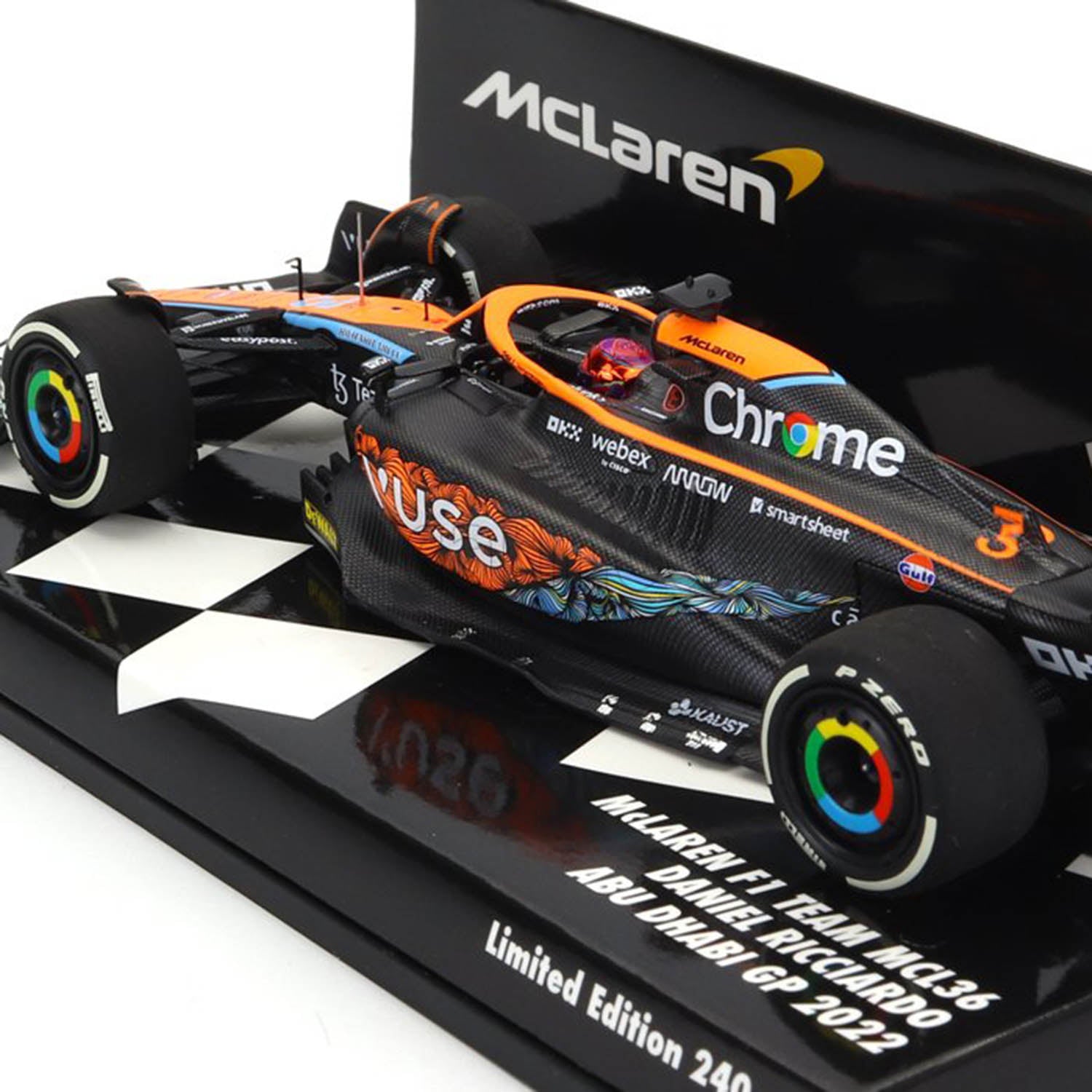 #3 Ricciardo MCL36 2022 AbuDhabi GP 1:43 Minichamps Car Model - McLaren F1 - Fueler™ 