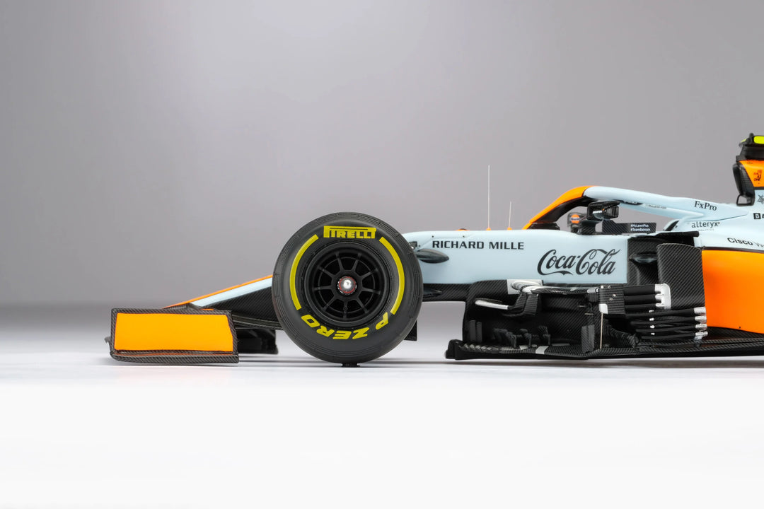 McLaren F1 - #4 Norris MCL35M 2021 Monaco Grand Prix (Gulf Livery) 1:18 Amalgam Car Model - Car Model - Fueler™ 
