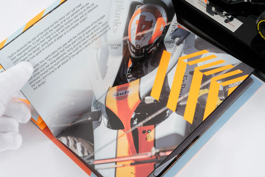 McLaren F1 - #4 Norris MCL35M 2021 Monaco Grand Prix (Gulf Livery) 1:18 Amalgam Car Model - Car Model - Fueler™ 