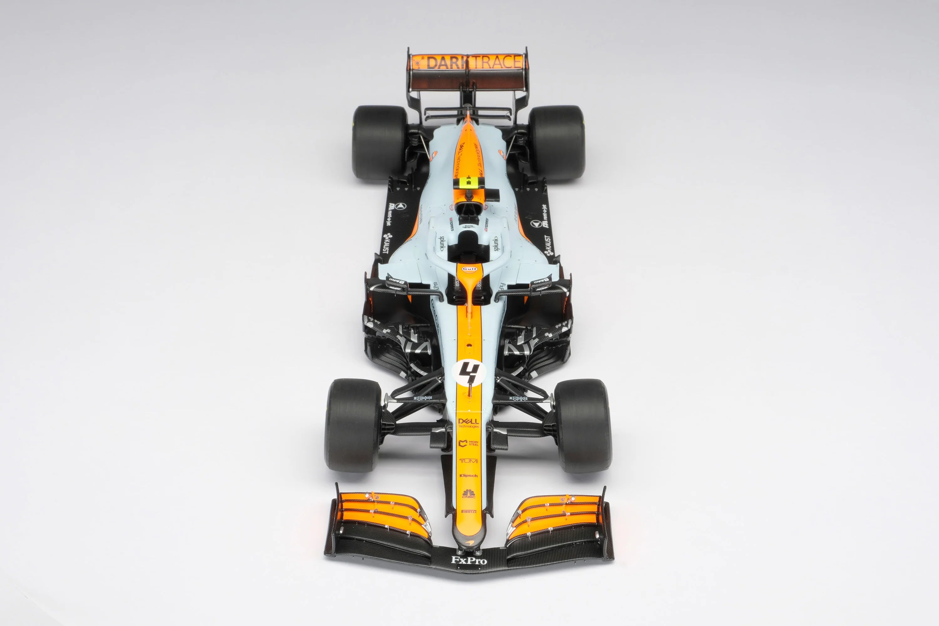 McLaren F1 - #4 Norris MCL35M 2021 Monaco Grand Prix (Gulf Livery) 1:18 Amalgam Car Model - Car Model - Fueler™ 