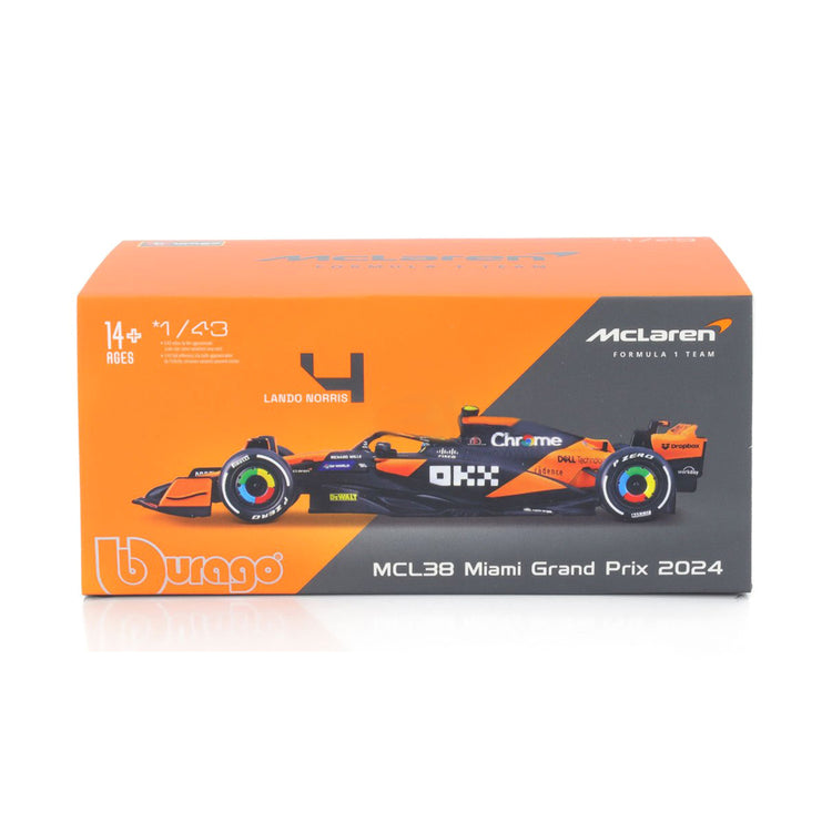 #4 Norris MCL38 Miami GP First F1 Victory 1:43 Car Model - McLaren F1 - Fueler™ - 18-38215-N - fueler.store - Car Model