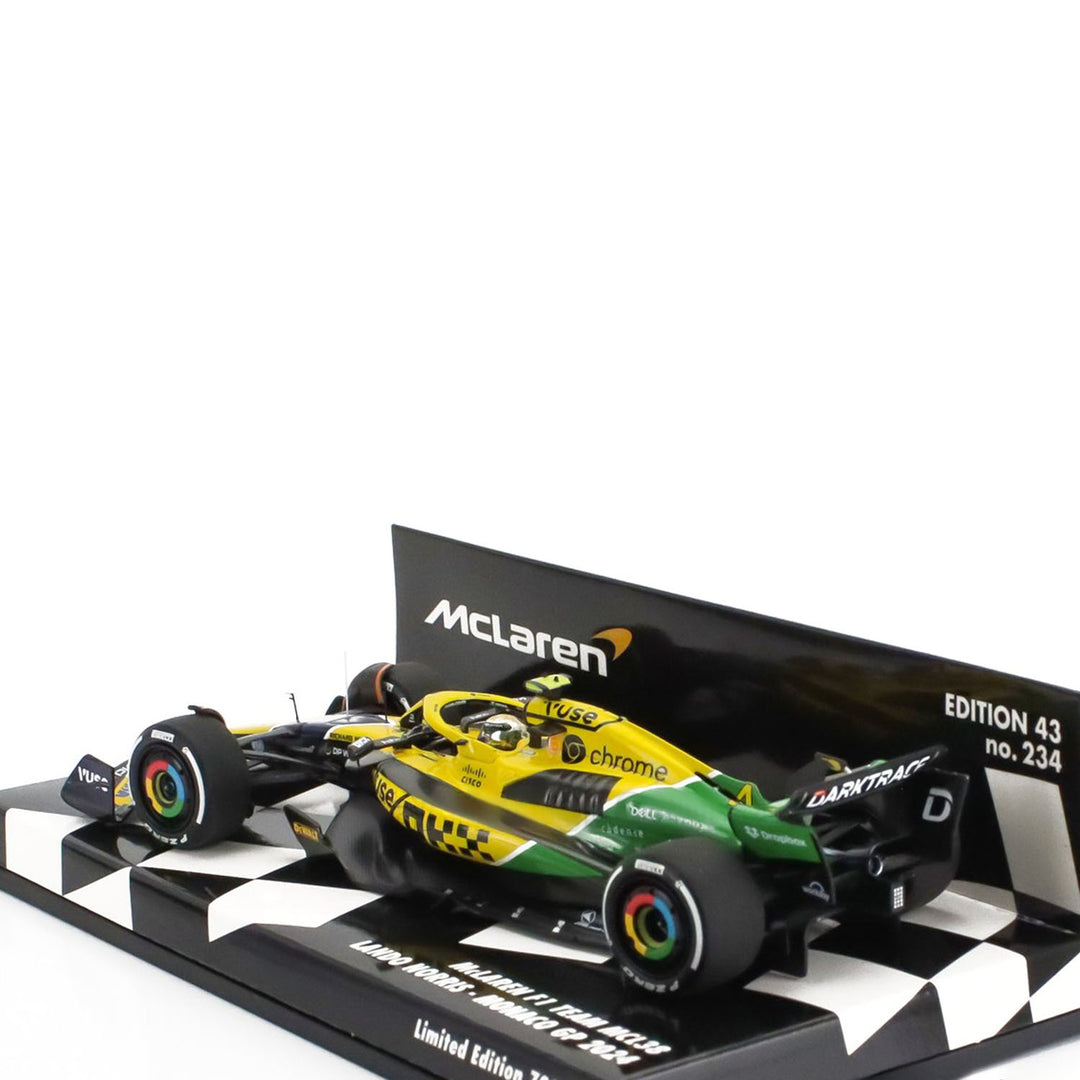 #4 Norris MCL38 Monaco GP 4th Place 2024 1:43 Minichamps Car Model - McLaren F1 - Fueler™ - 537245104 - fueler.store - Car Model