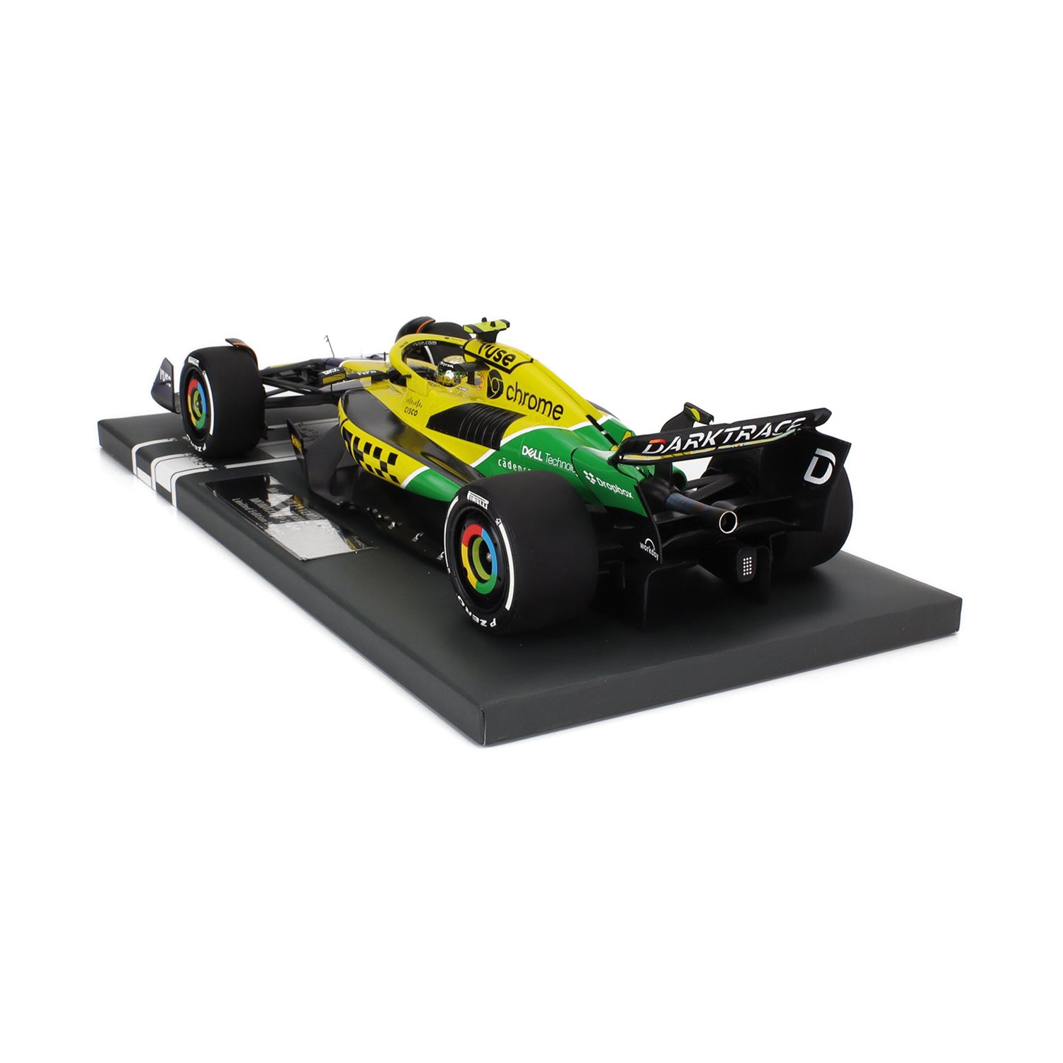 McLaren F1 - #4 Norris MCL38 Monaco GP Senna 30th Edition 1:18 Minichamps Car Model - Car Model - Fueler™ 