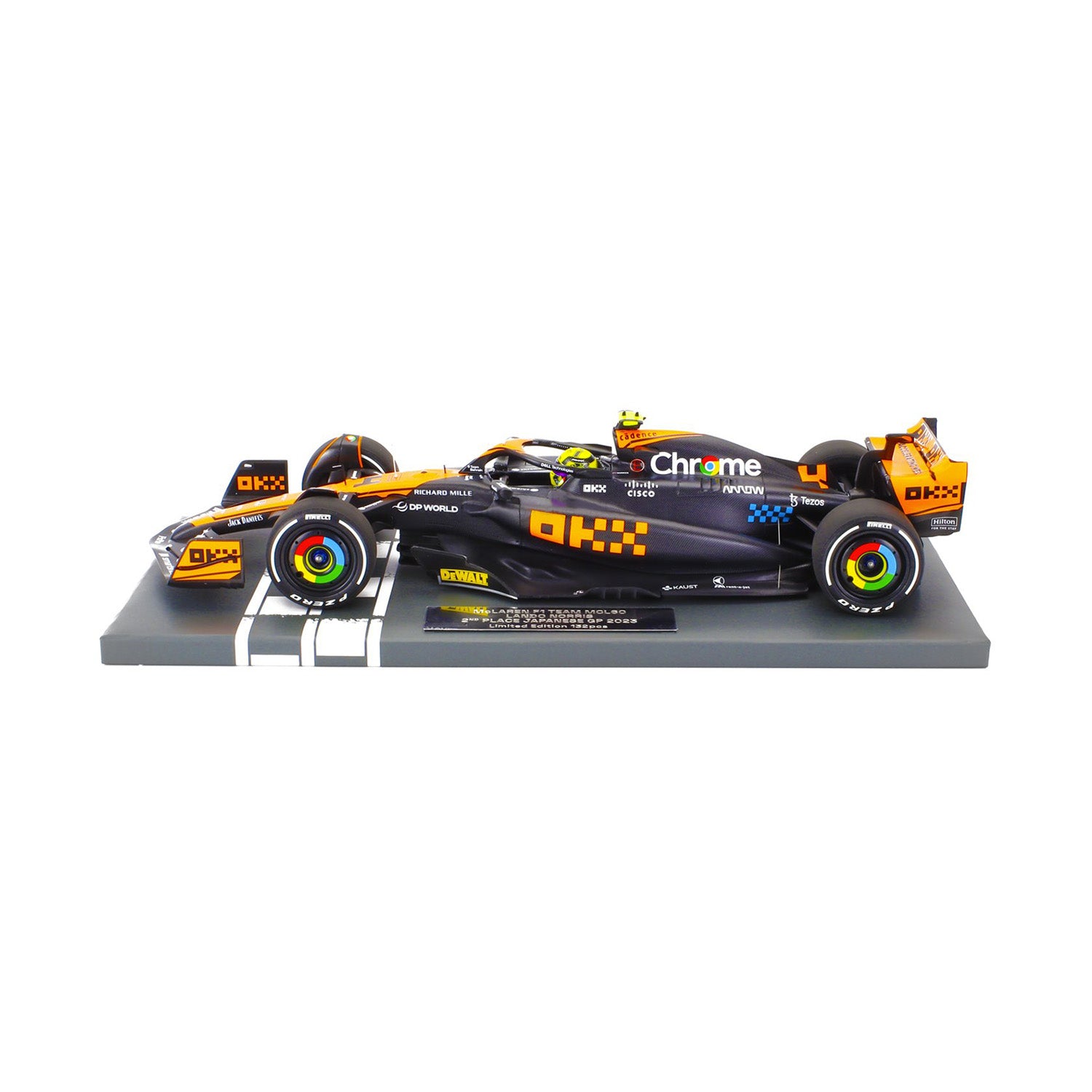 ミニチャンプス 1/18マクラーレン F1 ランドノリス 2023年 日本GP McLaren F1 #4 Norris MCL60 Japan GP 2nd Place 2023 1:18 Car Model